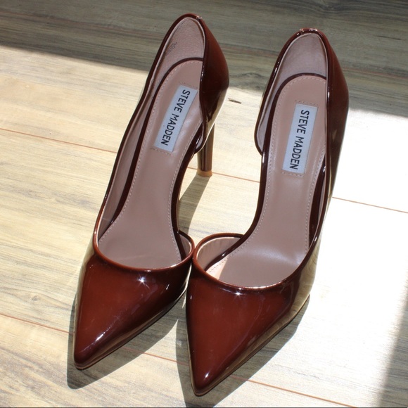 Steve Madden | Vala Pump | Cognac | Patent Leather | Heels | Dark Brown | main image 3